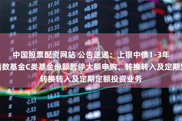 中国股票配资网站 公告速递：上银中债1-3年农发行债券指数基金C类基金份额暂停大额申购、转换转入及定期定额投资业务